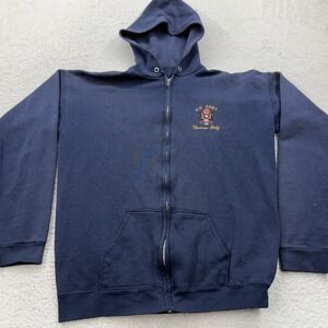 VTG 90s US Army Vicenza Italy Embroidered Full Zip Hoodie Sweatshirt Men's Large